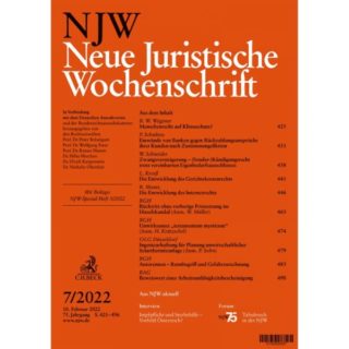 Zum Artikel "„Menschenrecht auf Klimaschutz?“, NJW 2022, 425"